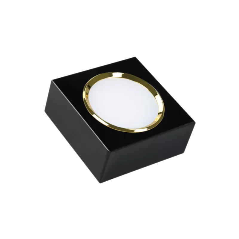 Đèn LED DOWNLIGHT 18W vuông đen viền vàng 