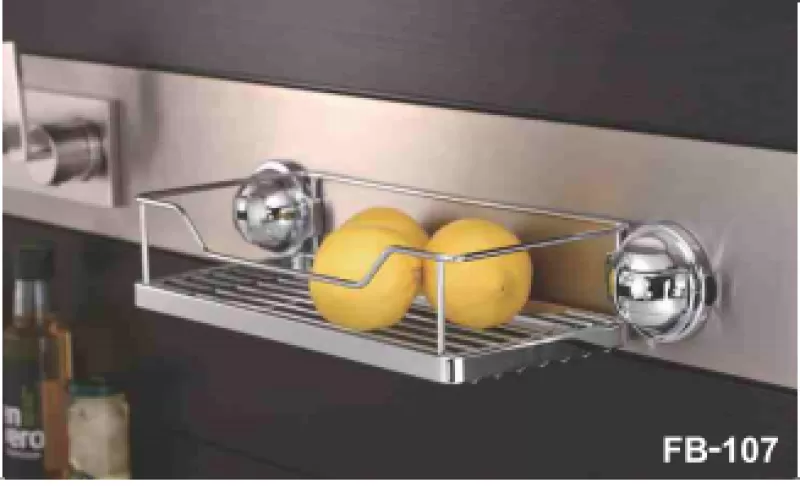 Bộ móc hít chân không và rổ inox 304 đa năng cho nhà bếp và nhà tắm