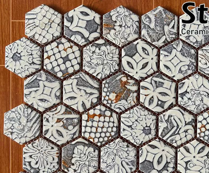 Mosaic lục giác hoa văn 5159HD51131P